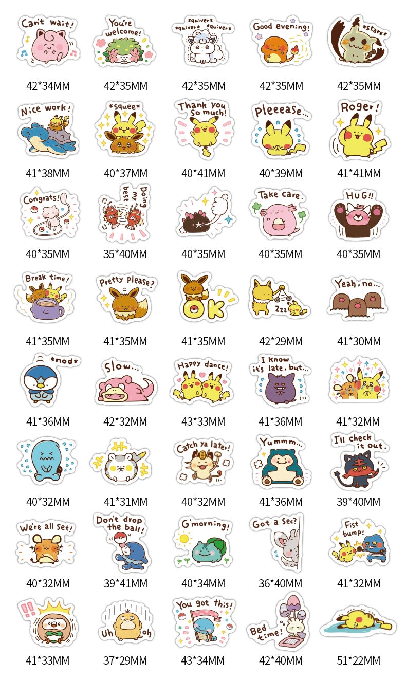 単語付きポケモン ステッカー パック