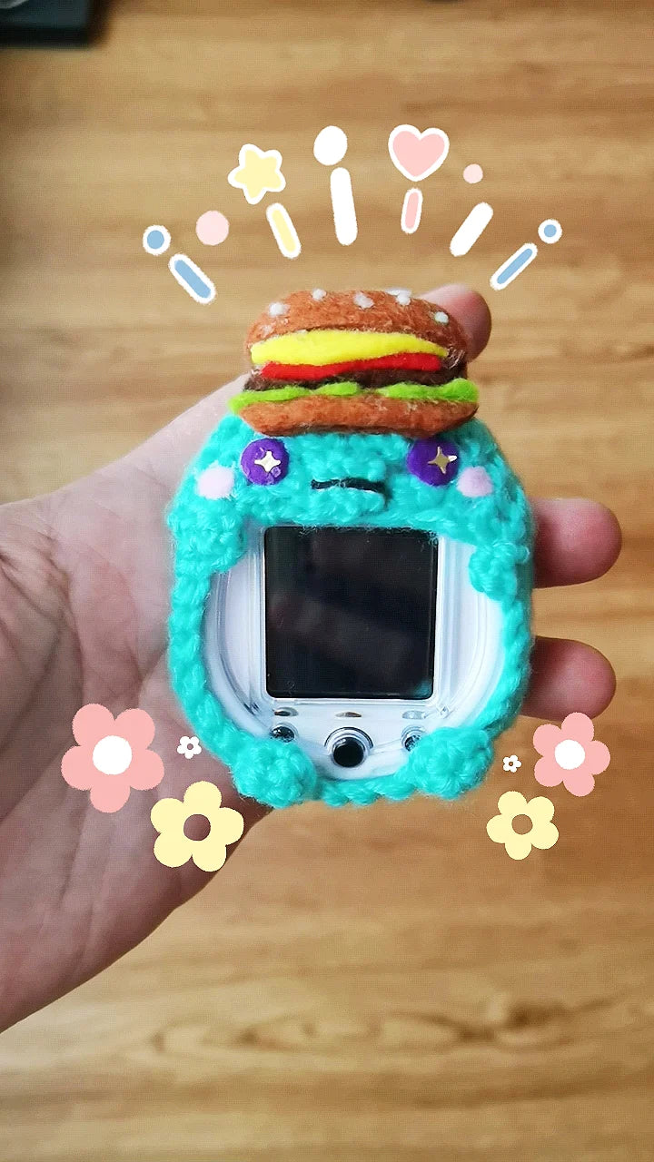 Kuchipatchi with Burger Hat Tamagotchi Cover Fuzzy N Chic