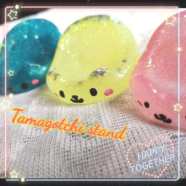 Tamagotchi Glitter Resin Stand Fuzzy N Chic
