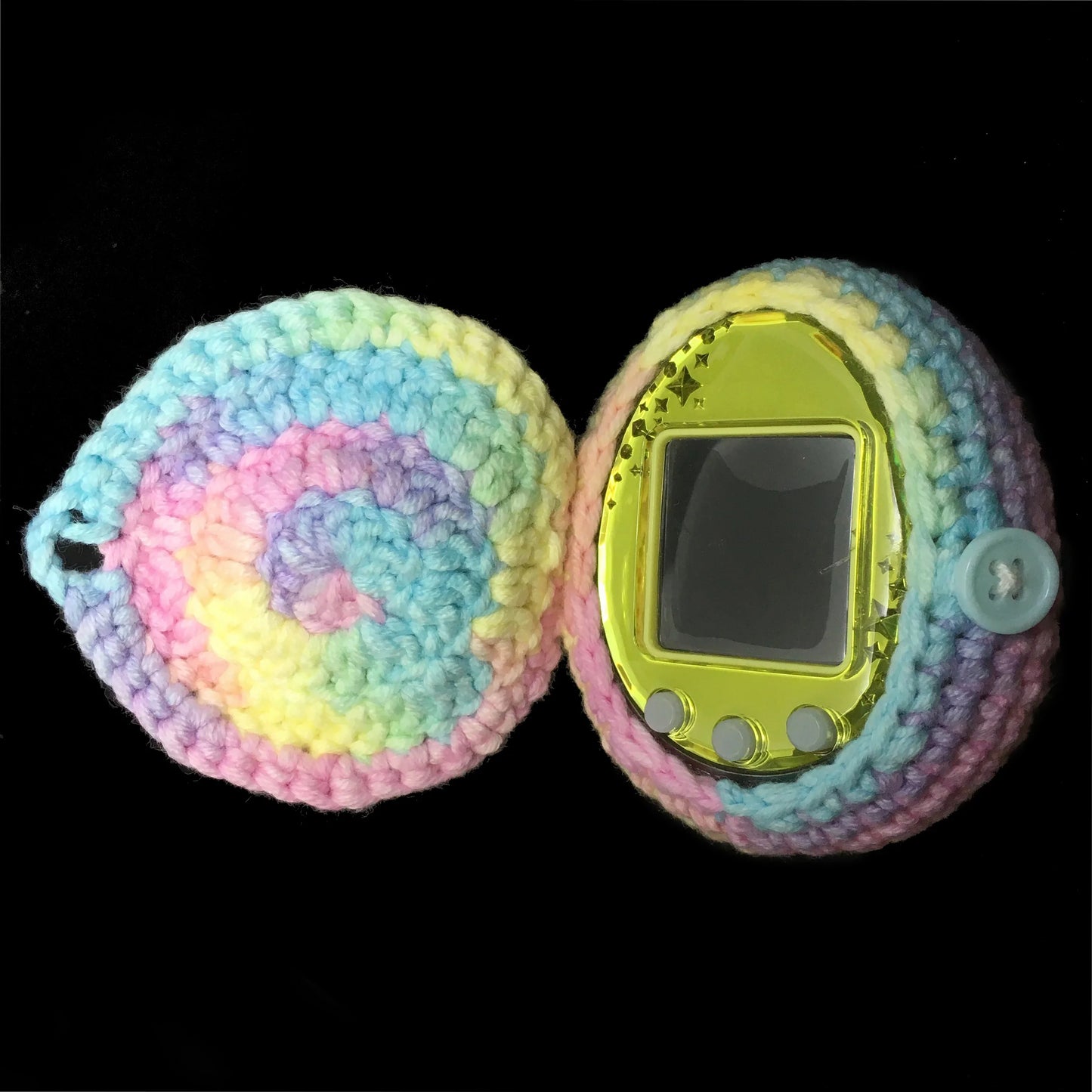 Tamagotchi Pastel Rainbow Cover Fuzzy N Chic