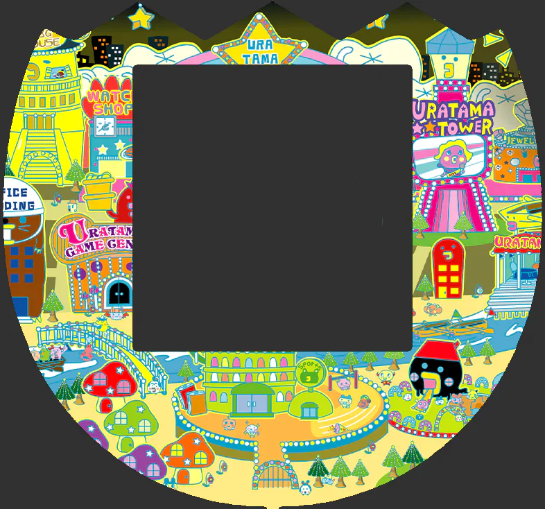 Tamagotchi Pix faceplate - Uratama Town Fuzzy N Chic
