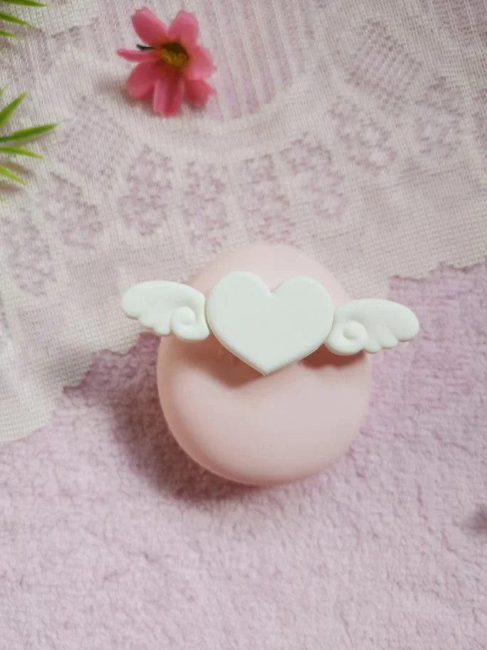Tamagotchi silicone Angel heart cover for Meets, M!X, P's Fuzzy N Chic