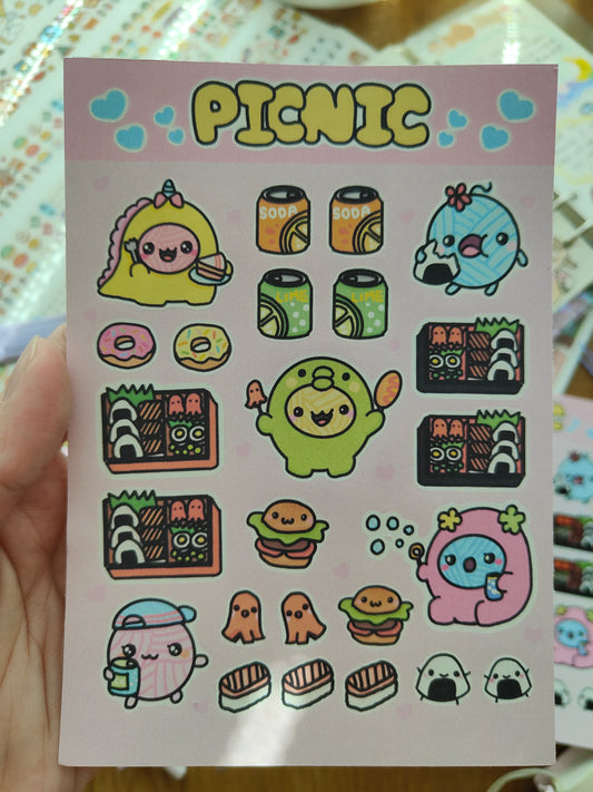Yarn babies Picnic Stickers set Fuzzy N Chic