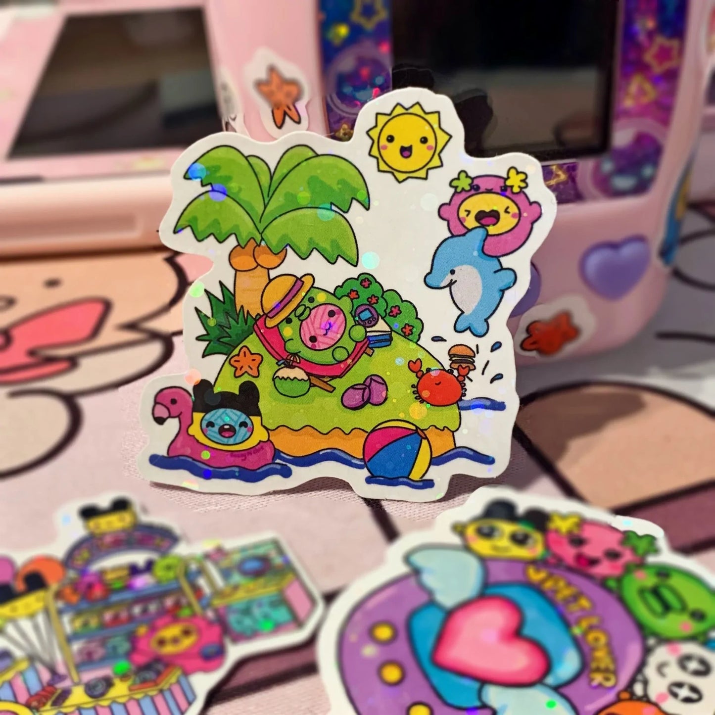 Yarn babies summer island Stickers Fuzzy N Chic