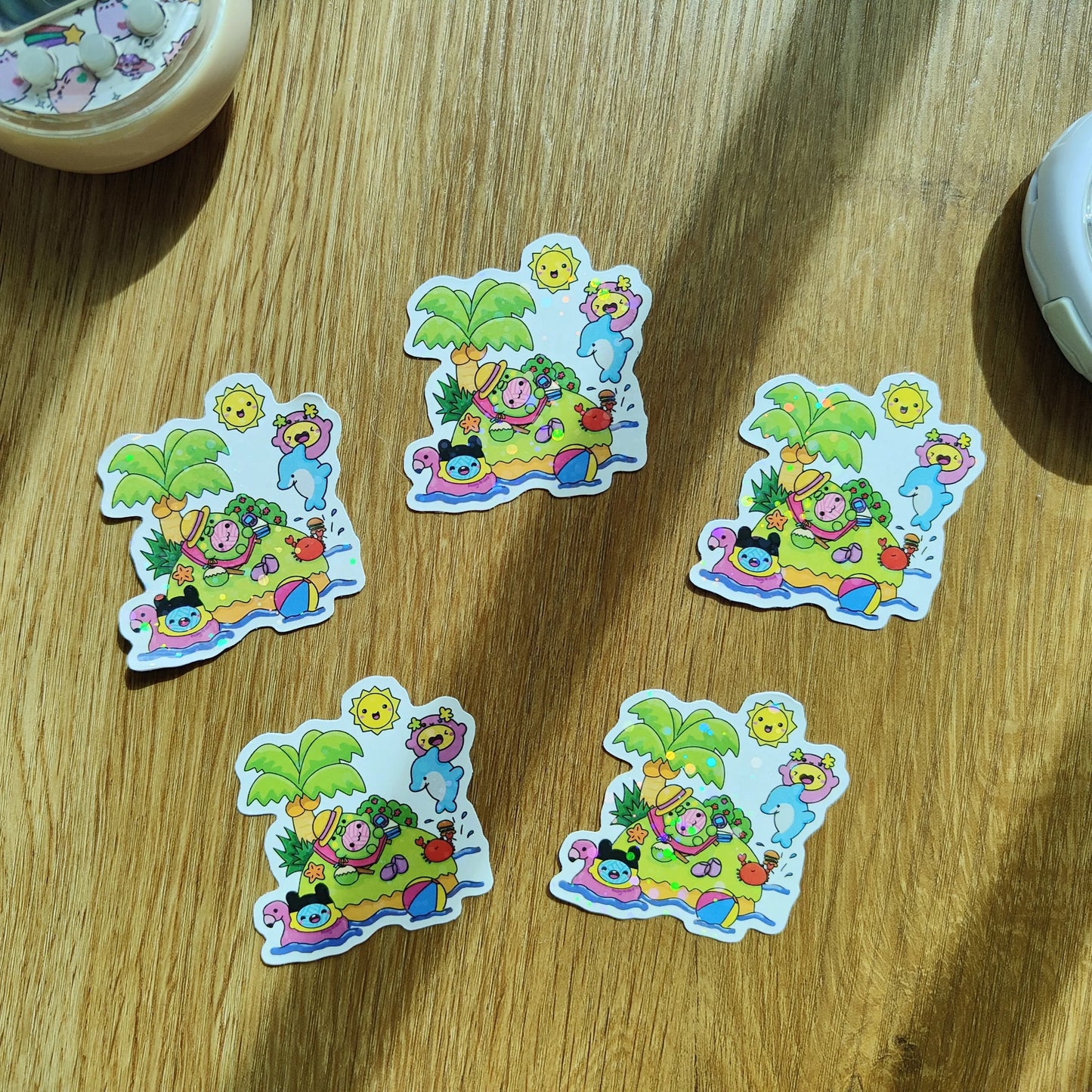 Yarn babies summer island Stickers Fuzzy N Chic