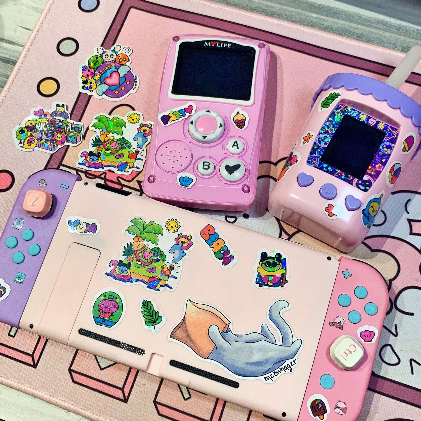 Yarn babies summer island Stickers Fuzzy N Chic