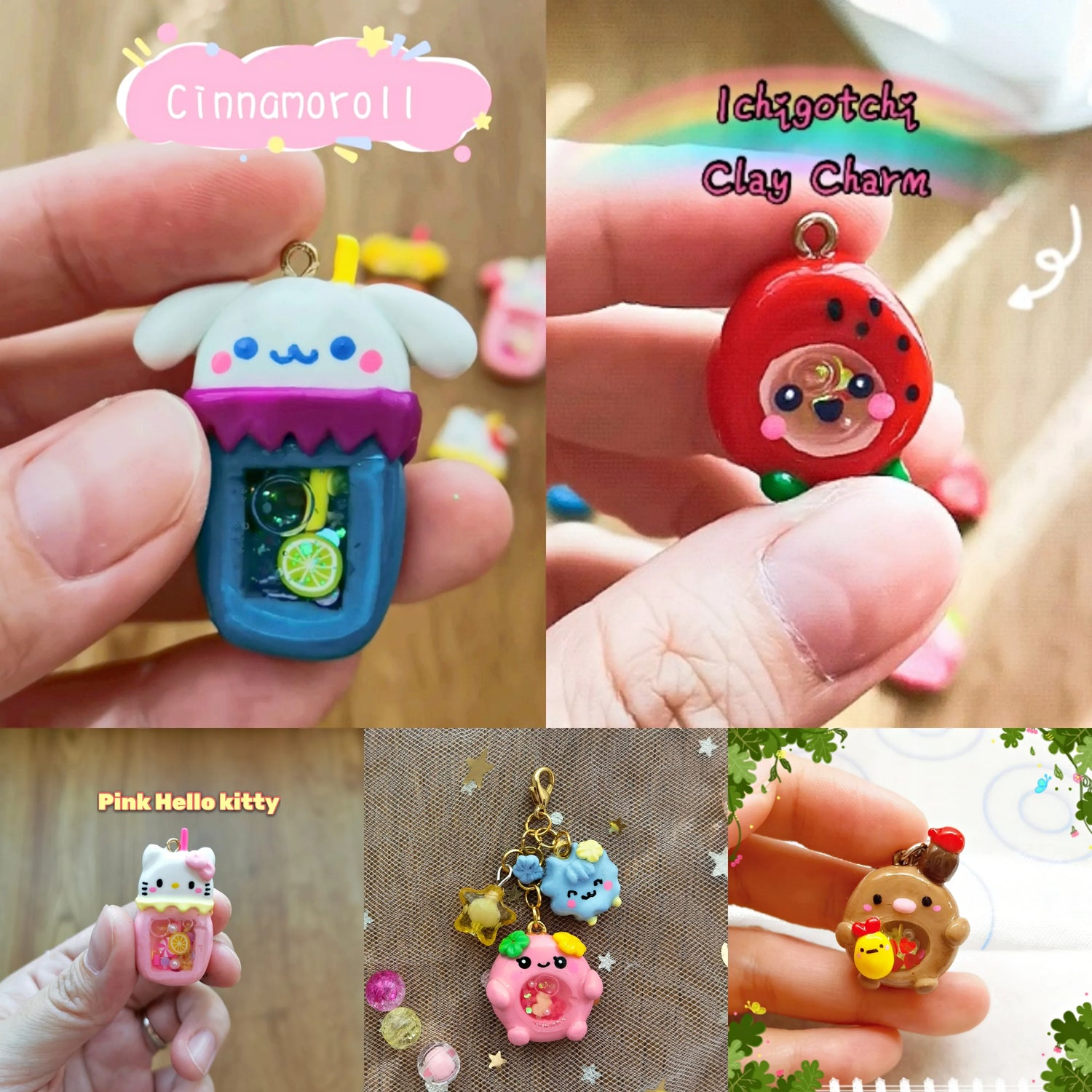 Handcrafted Clay, Charms, Accessories