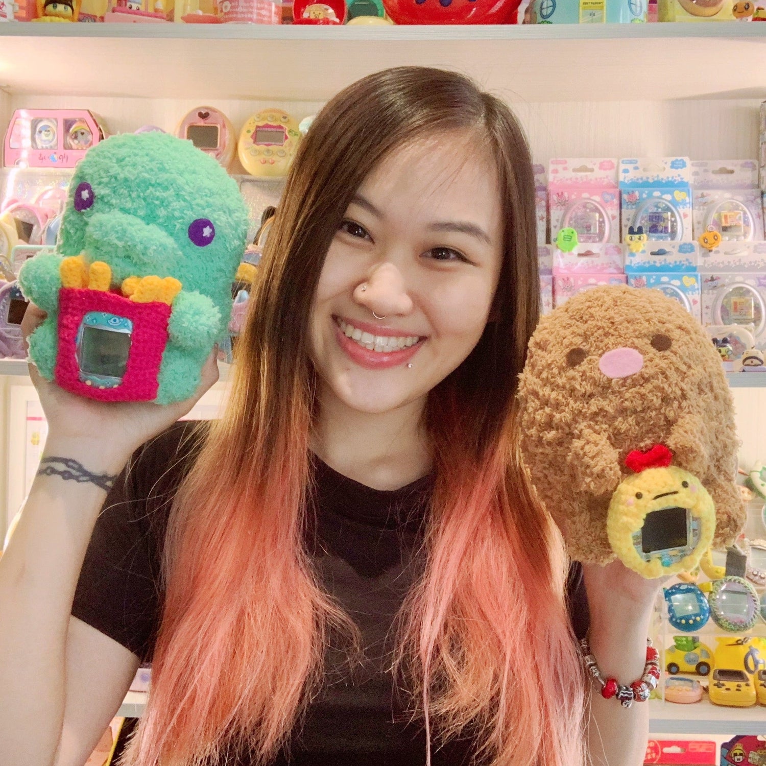 Plushies that hold Tamagotchis