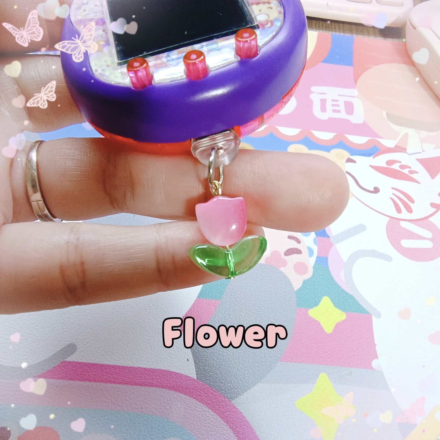 Tamagotchi Uni Dust Cap Charm - Flower