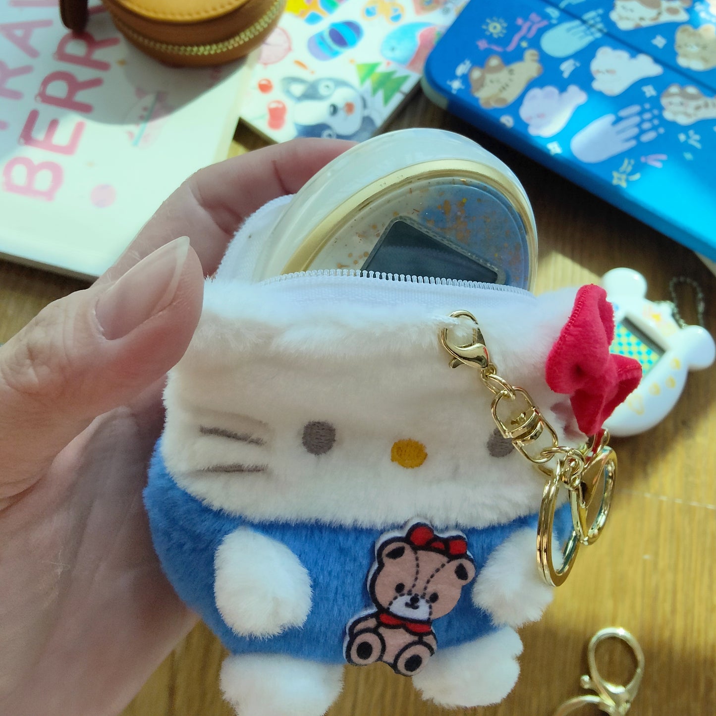 Fluffy Sanrio soft pouch