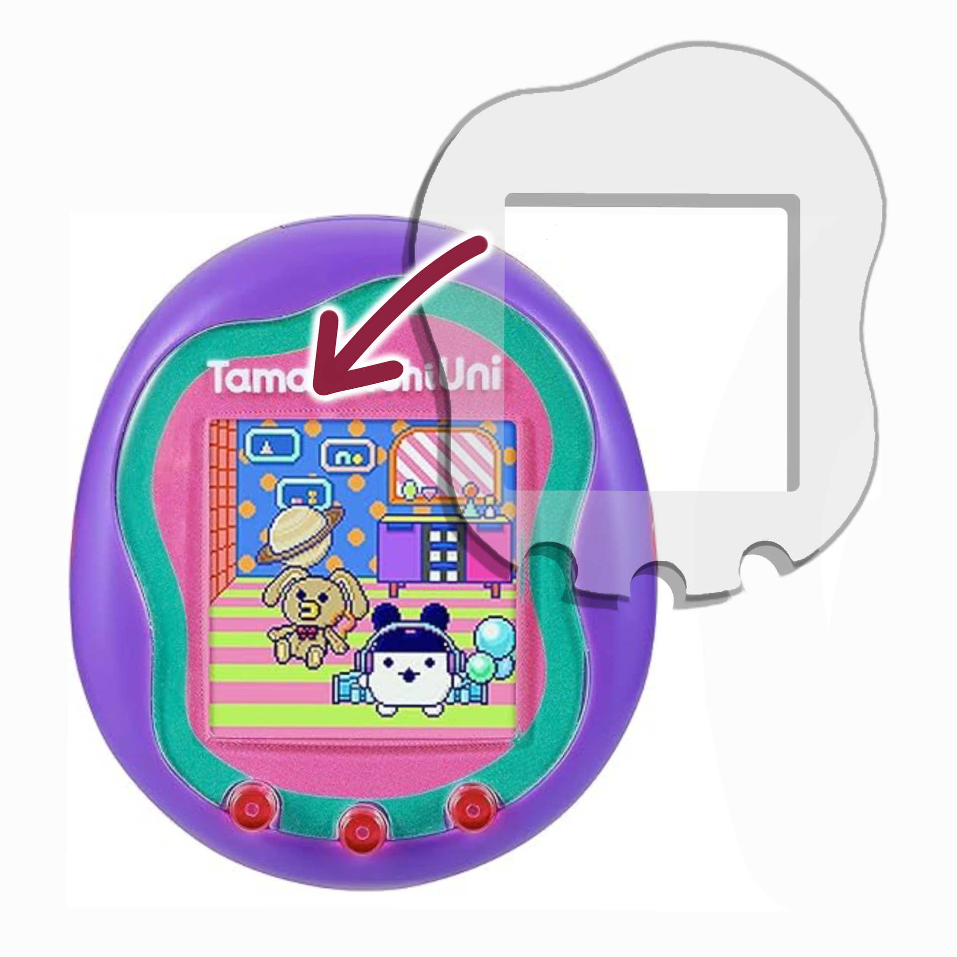 Tamagotchi Uni Faceplate Protector – Fuzzy N Chic