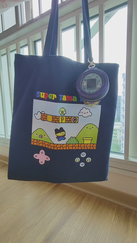 Canvas Tote Bag - Super Tama Bros.