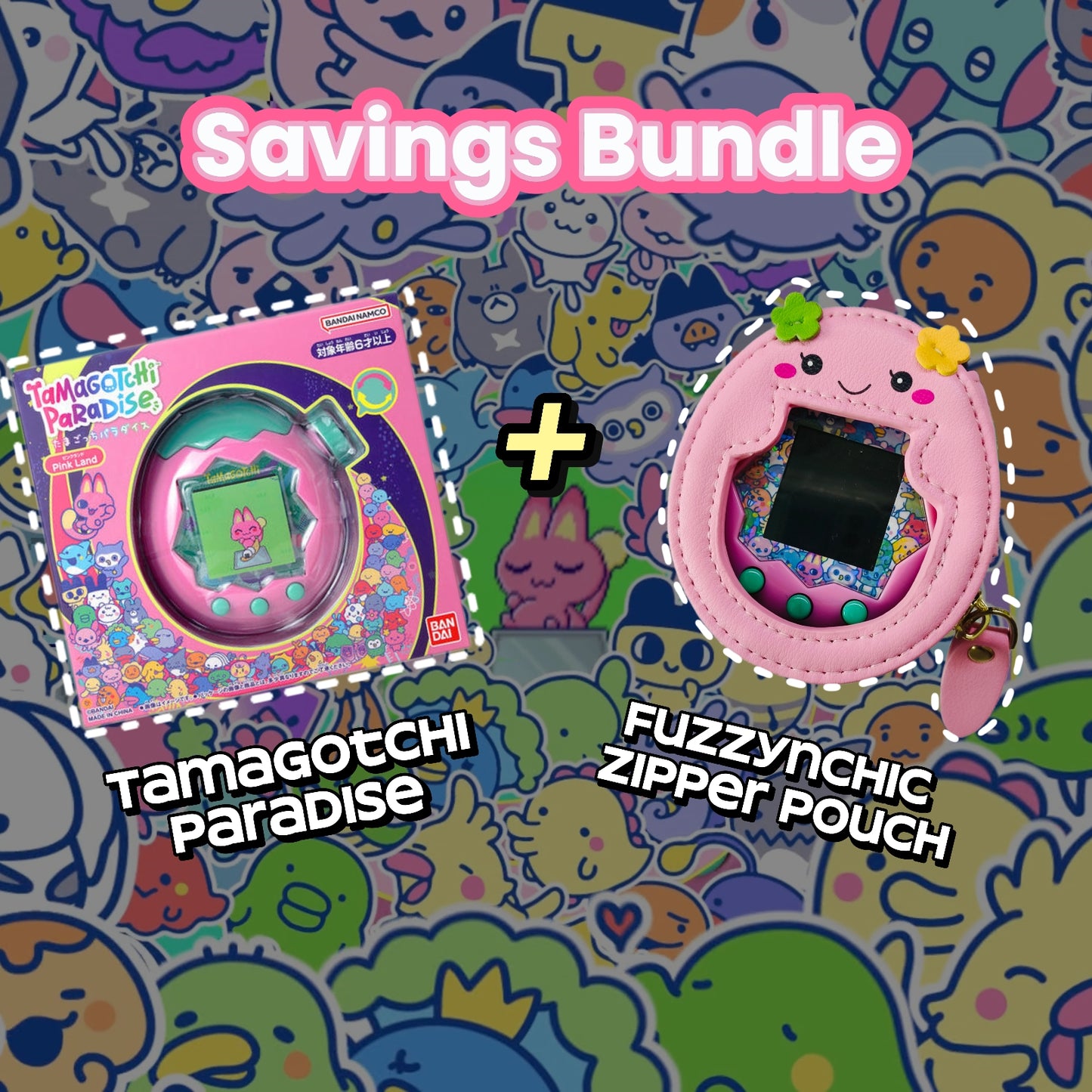 (Pre-Order) Tamagotchi Paradise + Violetchi Zipper Pouch BUNDLE