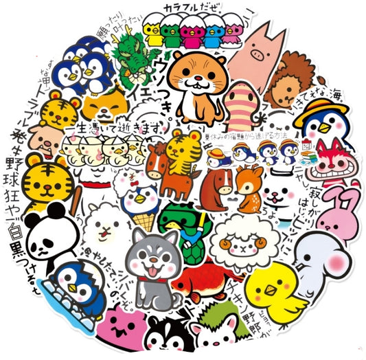 Japanese Cartoon Stickers Pack