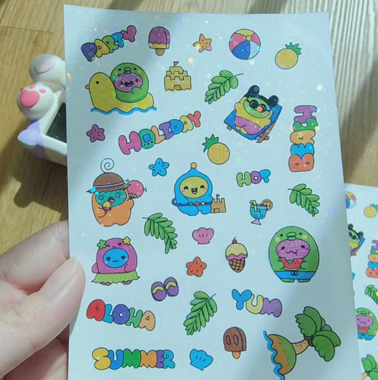 纱线宝宝暑假贴纸套装