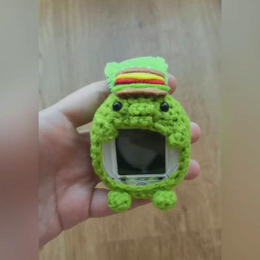Kuchipatchi with Burger Hat Tamagotchi Cover