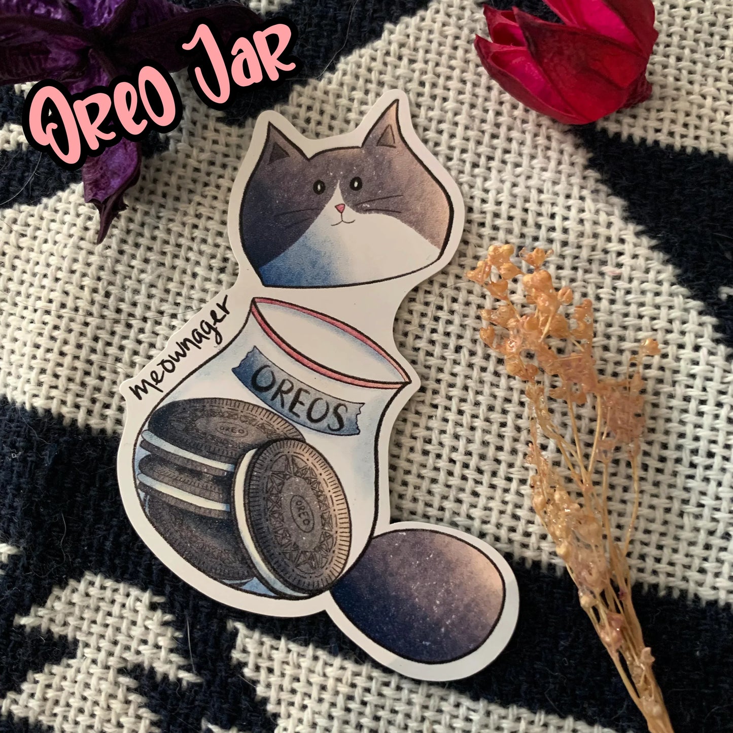 Cat Snack Themed Vinyl Stickers Fuzzy N Chic