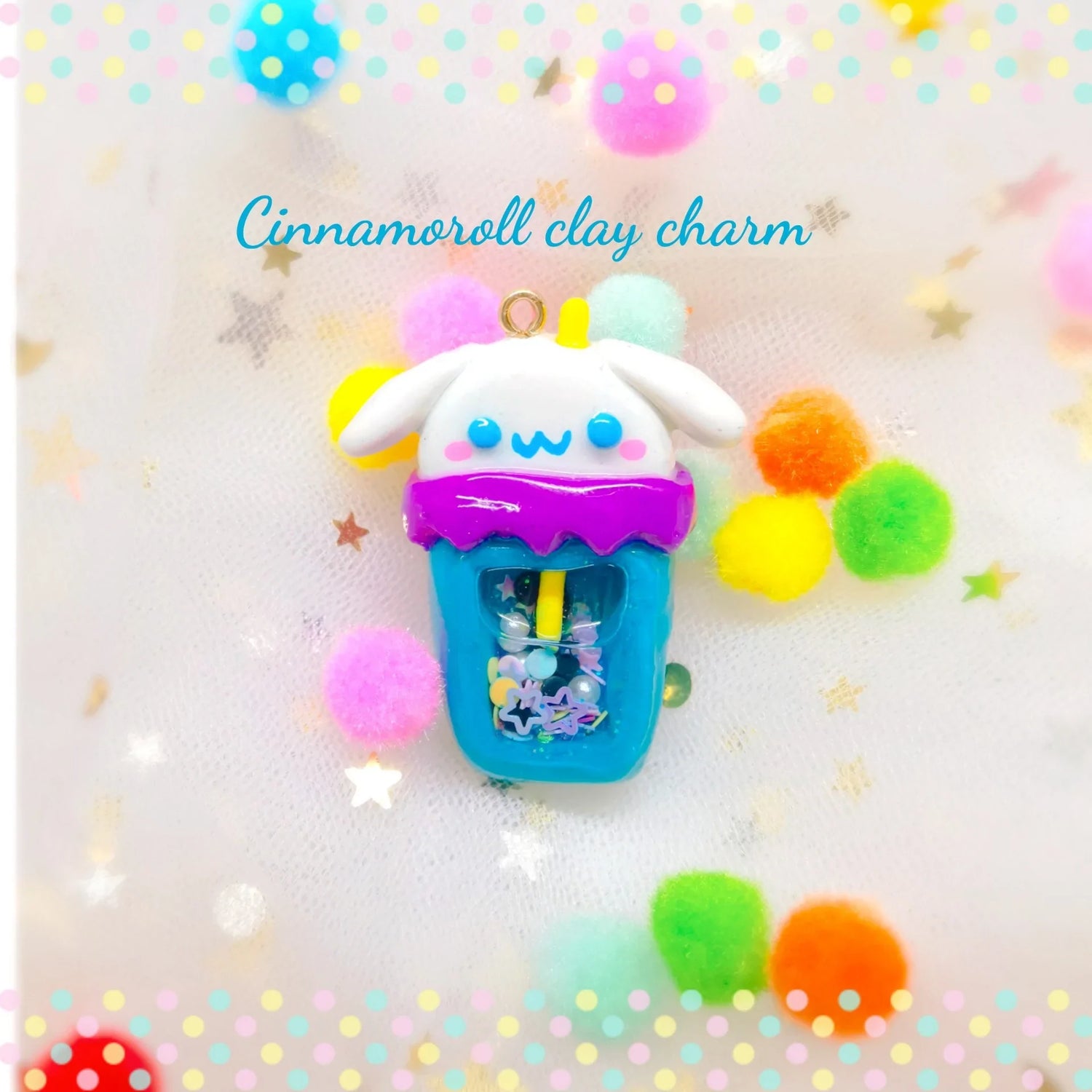 Cinnamoroll Bubble Tea Clay Charm Fuzzy N Chic