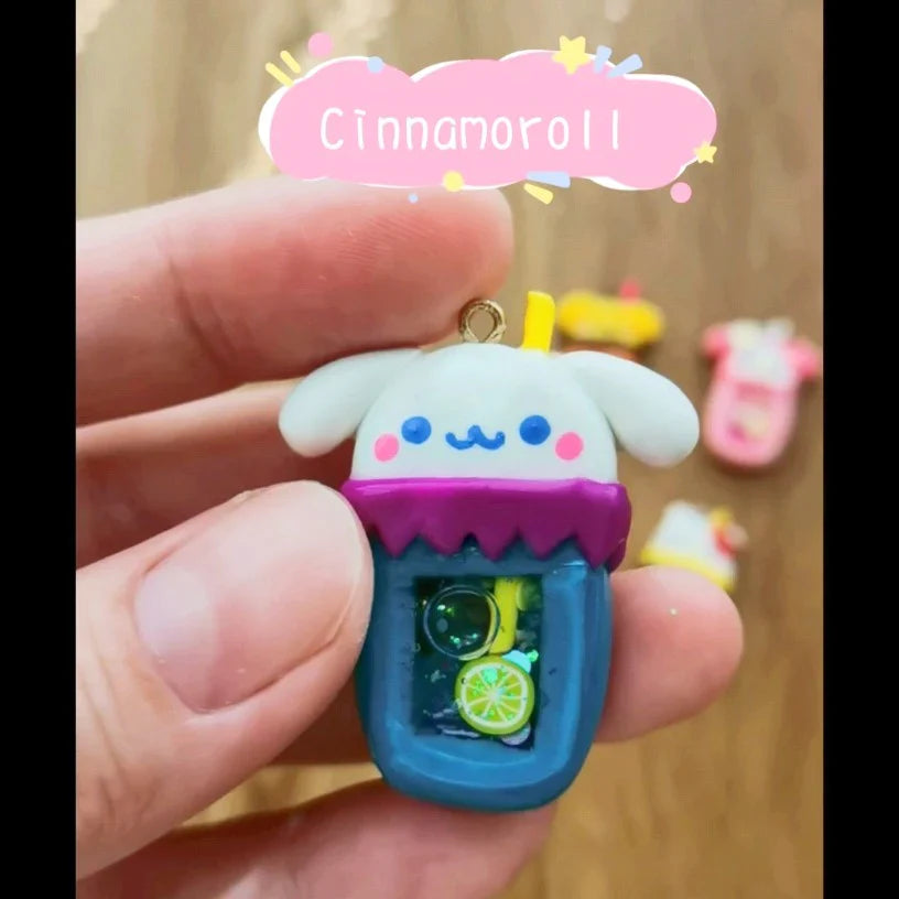 Cinnamoroll Bubble Tea Clay Charm Fuzzy N Chic