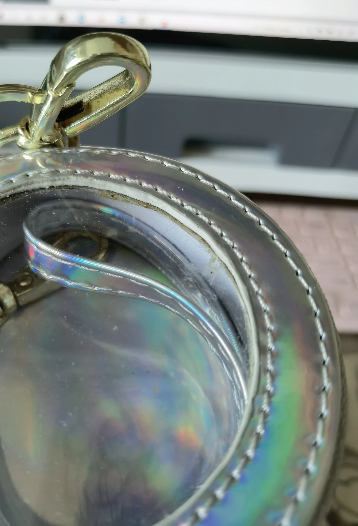 Clearance Defective Tamagotchi Zipper Pouch with Window Fuzzy N Chic