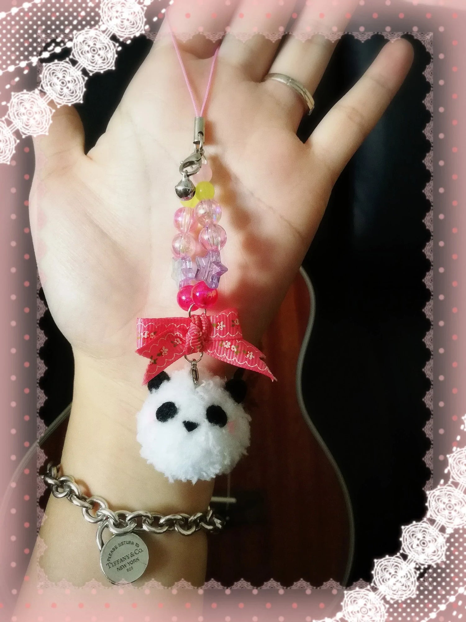 Cute Panda Keychain Fuzzy N Chic