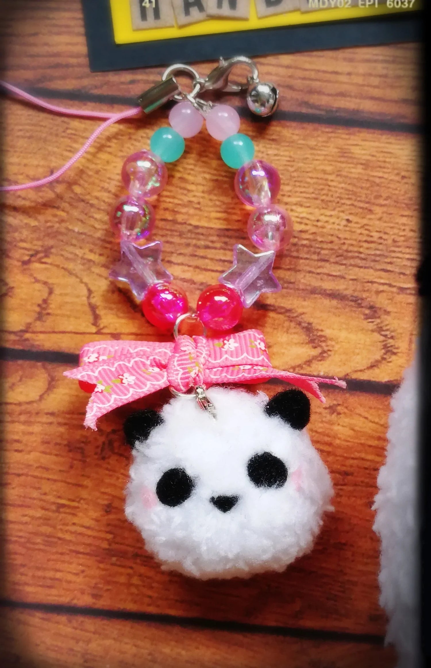 Cute Panda Keychain Fuzzy N Chic