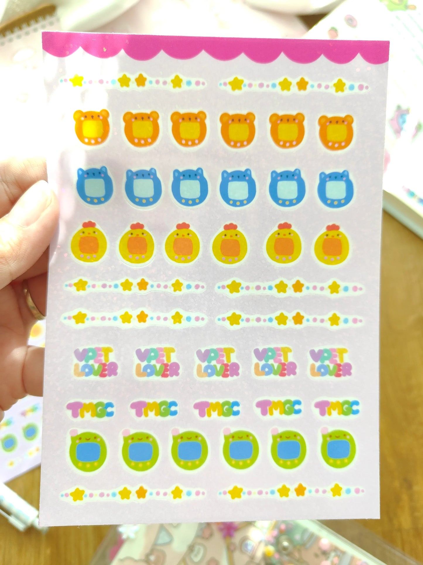 Cute Tamagotchi Stickers set Fuzzy N Chic