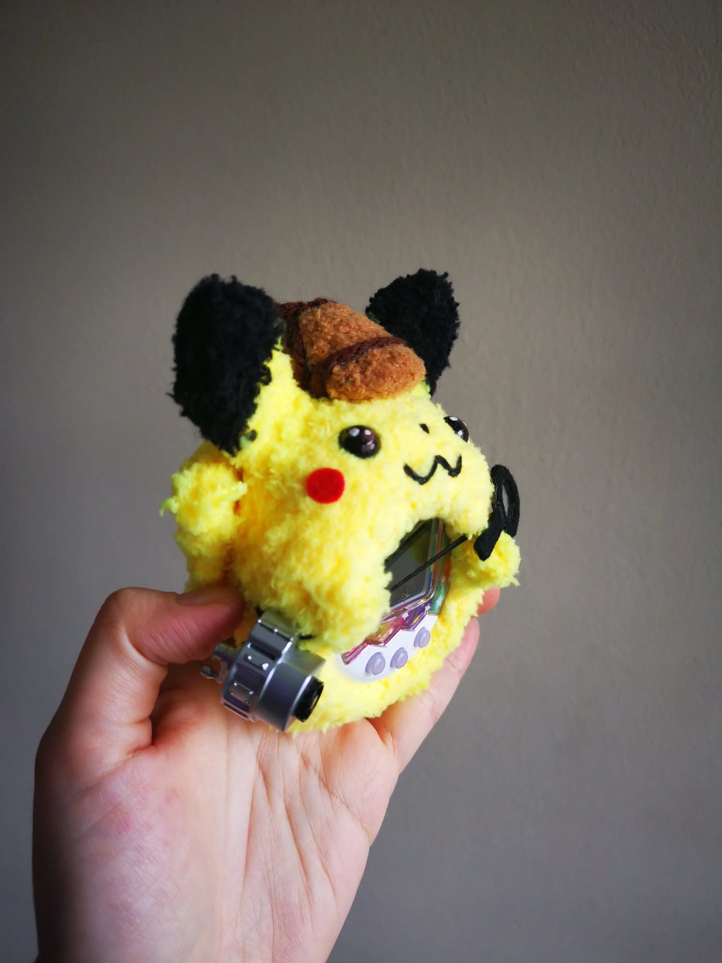 Detective Pikachu Fuzzy Tamagotchi Cover Fuzzy N Chic