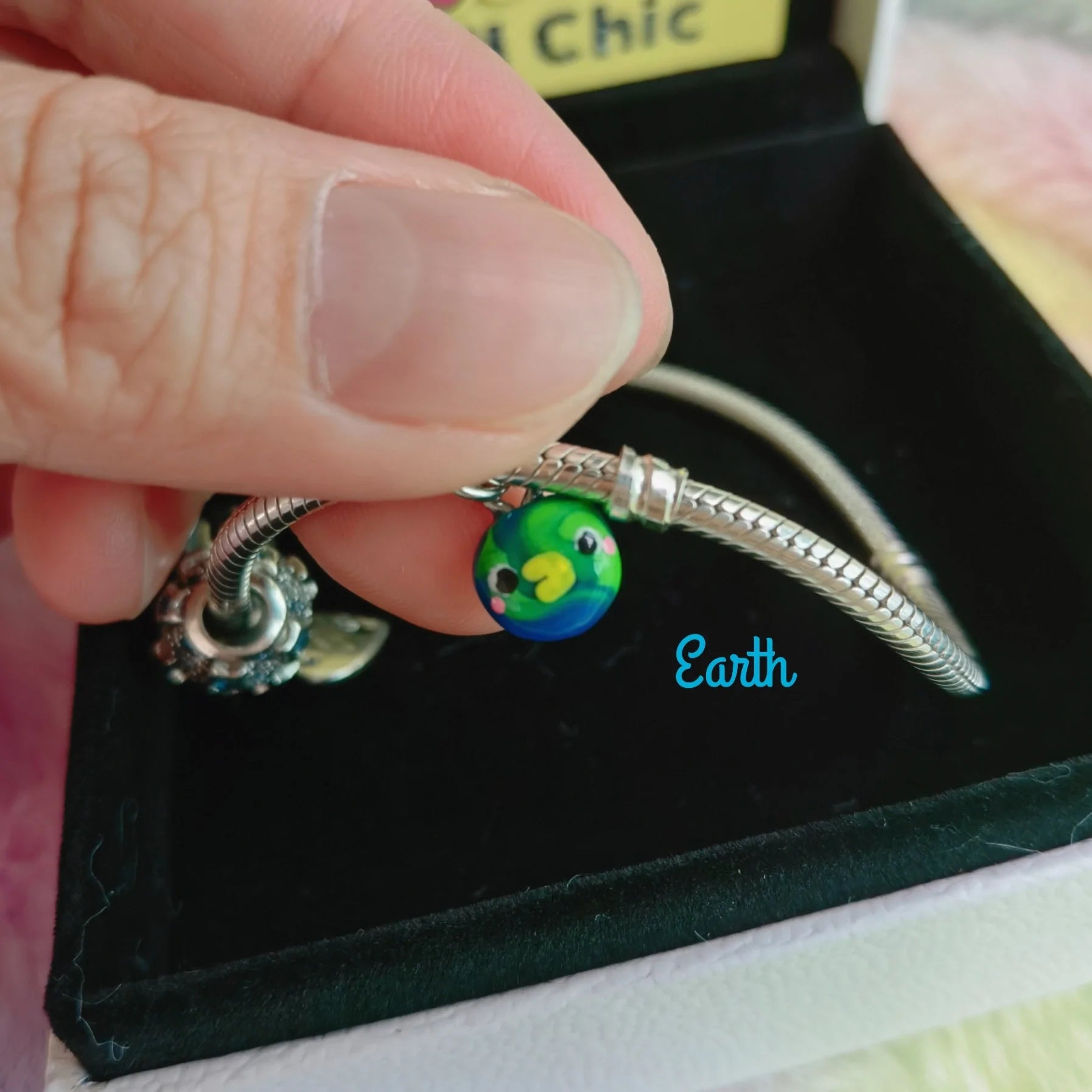 Earth Bracelet Dangle Charm Fuzzy N Chic