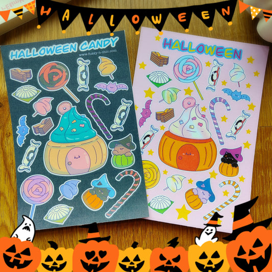 Halloween Candy Stickers Fuzzy N Chic