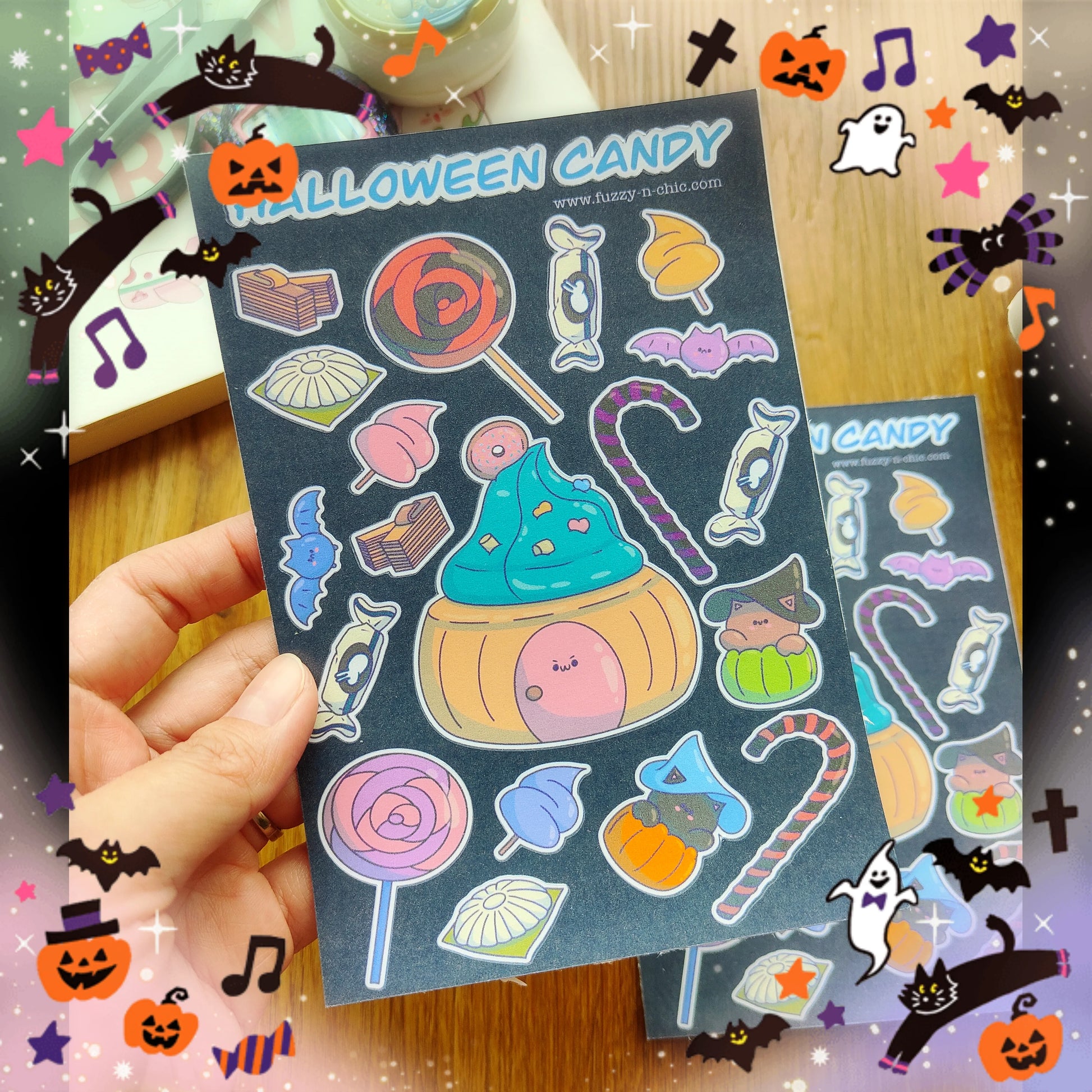 Halloween Candy Stickers Fuzzy N Chic