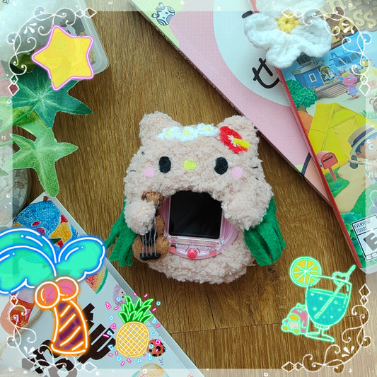 Hawaii Hello kitty Tamagotchi Cover - Front Facing Fuzzy N Chic