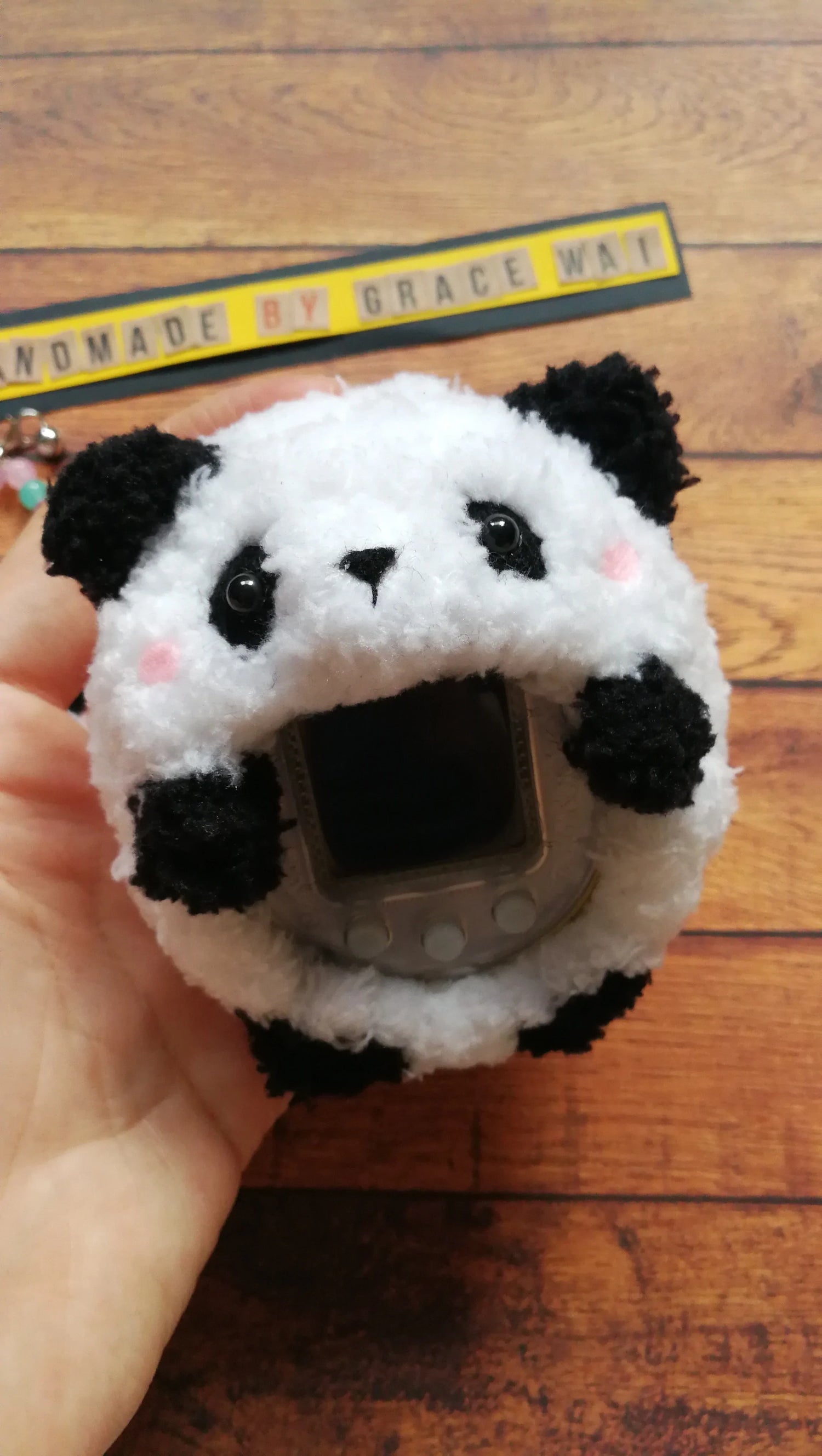 Huggy Panda Tamagotchi Cover Fuzzy N Chic