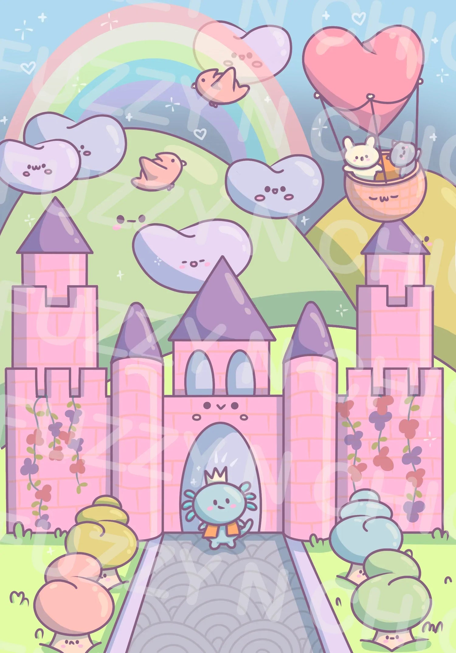 Kawaii World Printable Poster/Wallpaper (Digital Download)