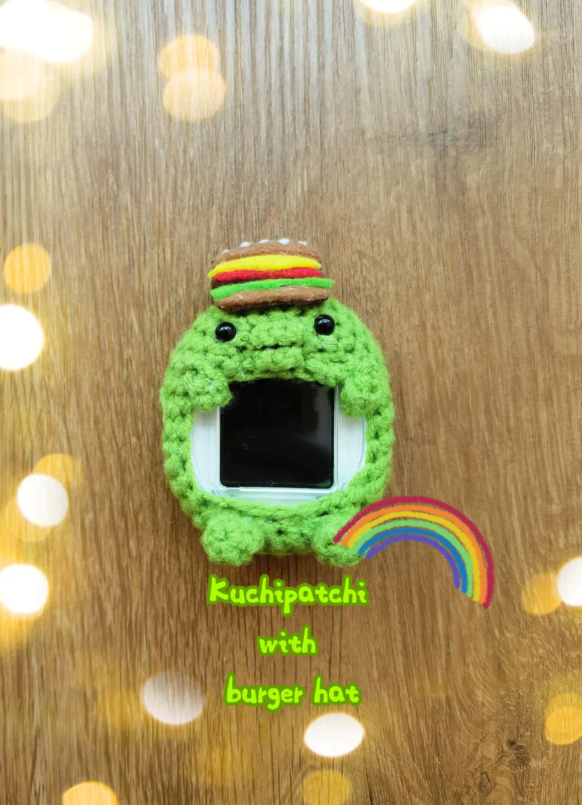 Kuchipatchi with Burger Hat Tamagotchi Cover Fuzzy N Chic