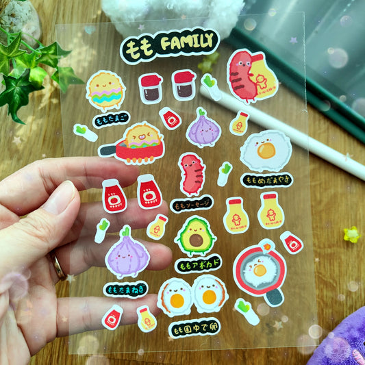 Momo Family Stickers set - Breakfast Fuzzy N Chic