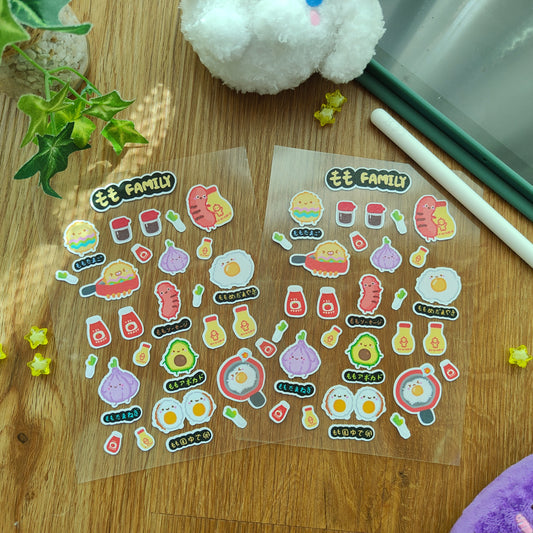 Momo Family Stickers set - Breakfast Fuzzy N Chic