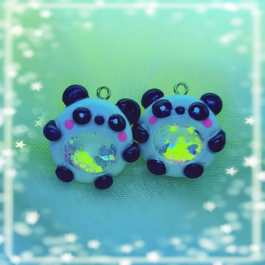 Panda glow in dark Clay Charms Fuzzy N Chic