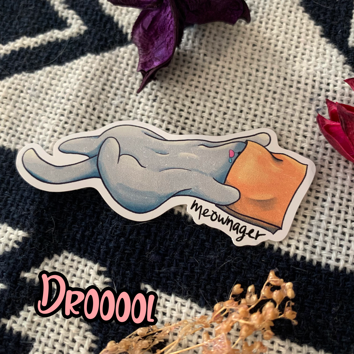 Cat Snack Themed Vinyl Stickers