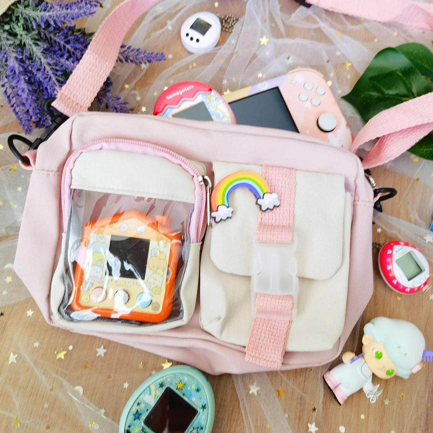 Sling Bag with Clear Compartment 3