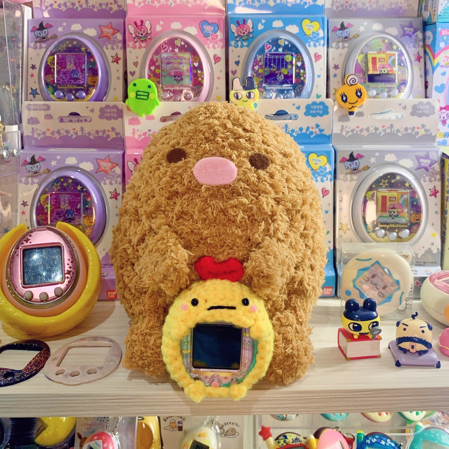 Sumikko Gurashi Tonkatsu Plush Tamagotchi Cover/Holder Fuzzy N Chic