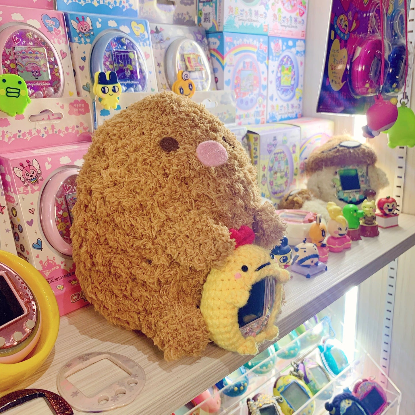 Sumikko Gurashi Tonkatsu Plush Tamagotchi Cover/Holder Fuzzy N Chic