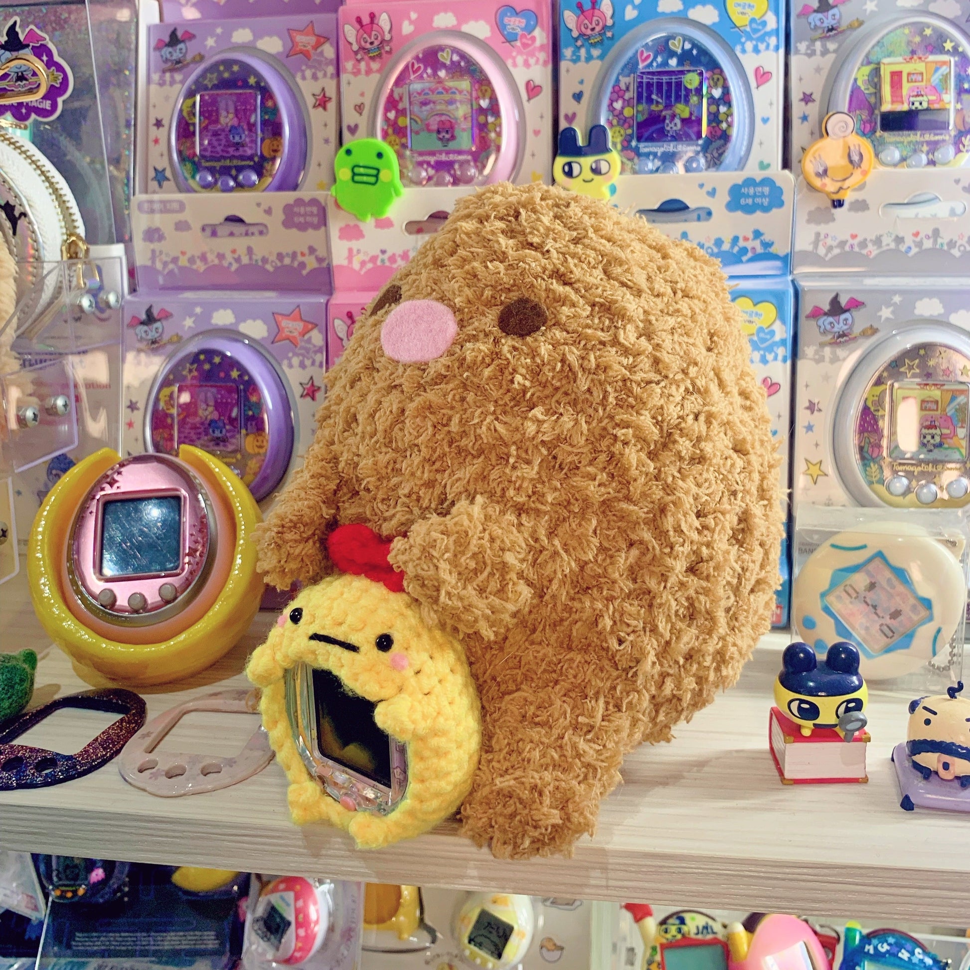 Sumikko Gurashi Tonkatsu Plush Tamagotchi Cover/Holder Fuzzy N Chic