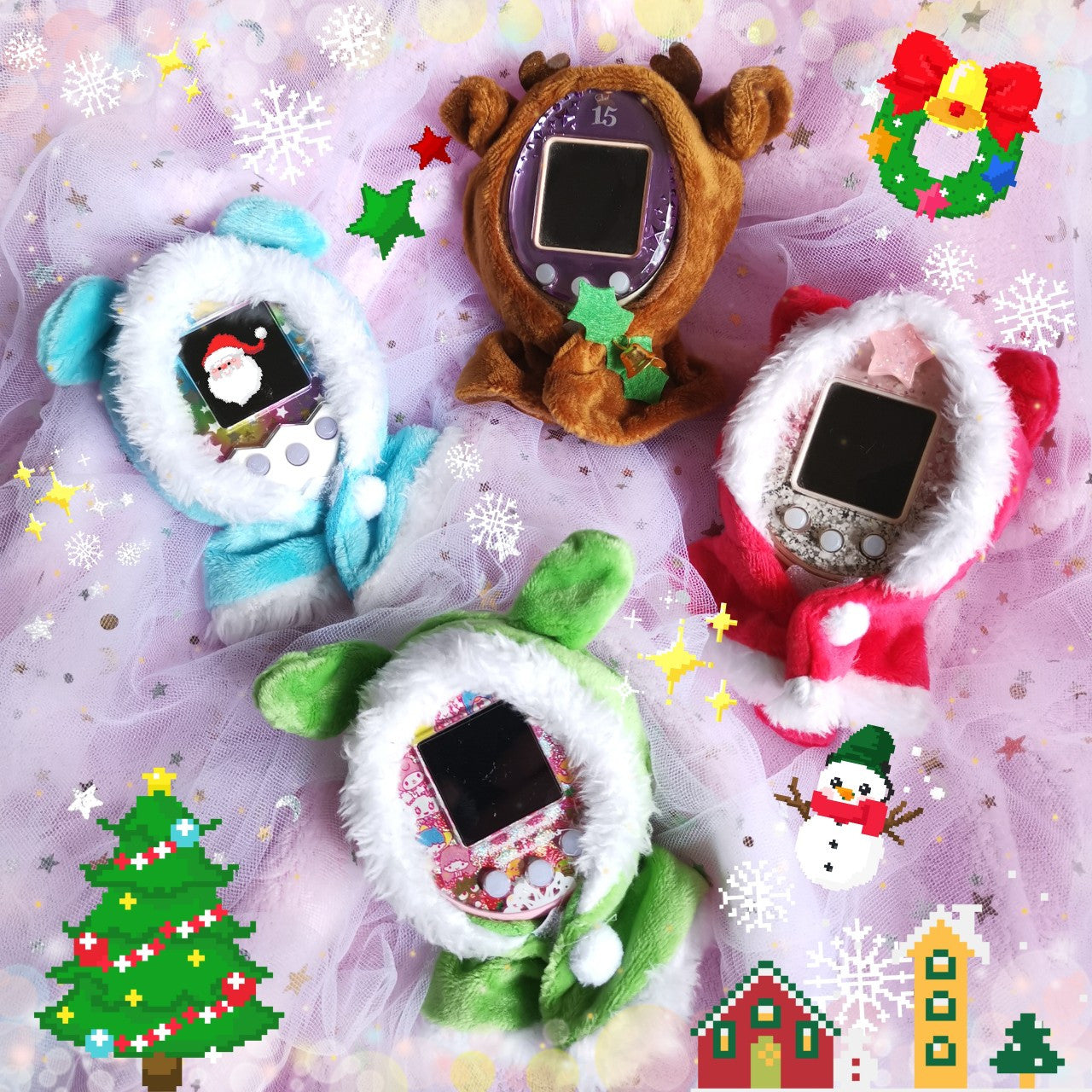Tamagotchi Hoodie - Christmas Fuzzy N Chic