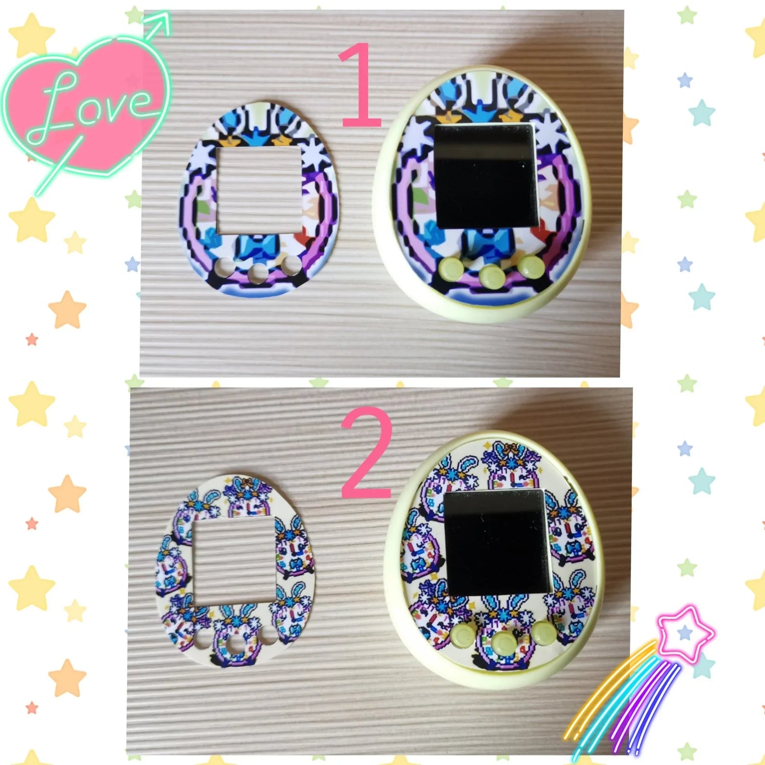 Tamagotchi Meets/On Faceplates - Clock face Fuzzy N Chic