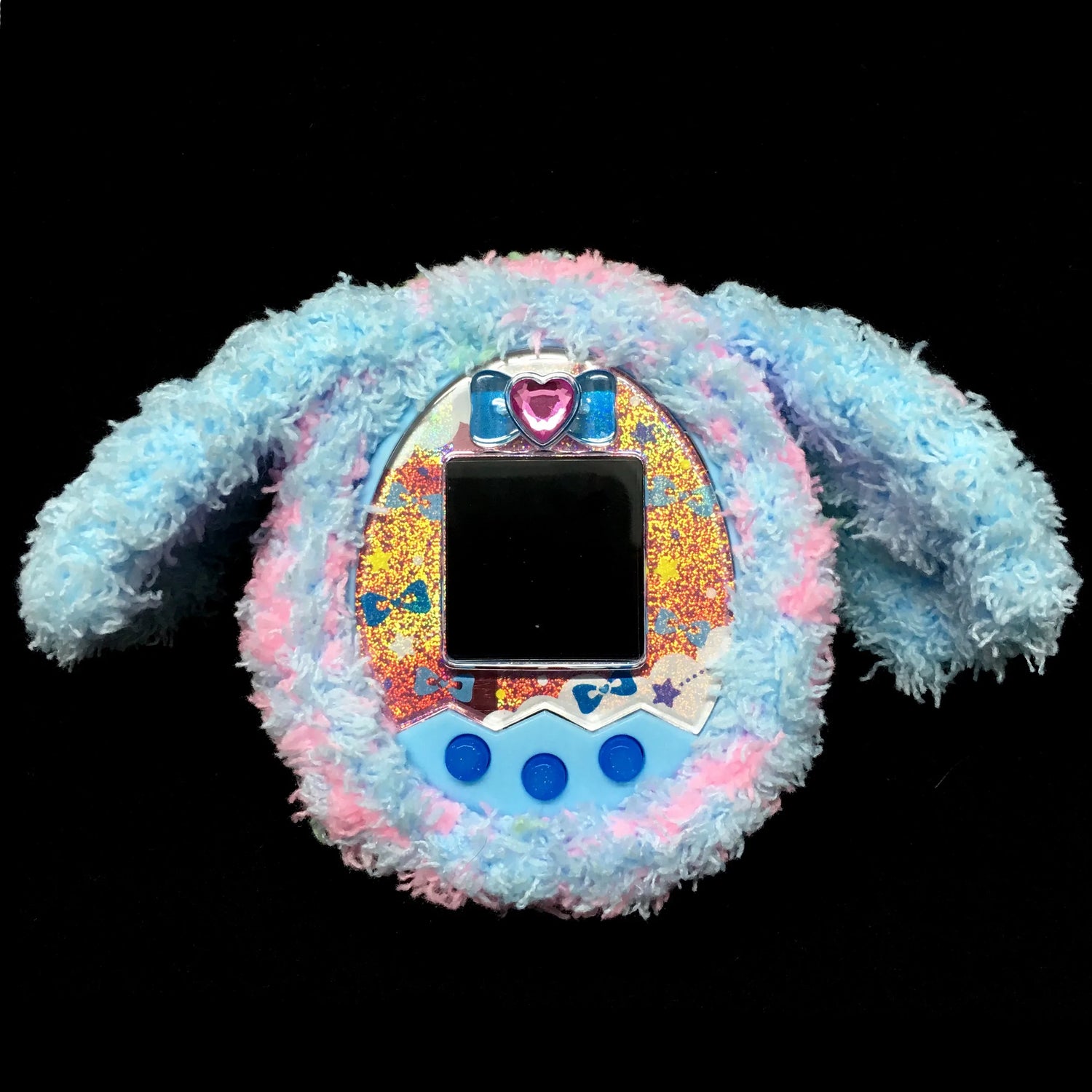 Tamagotchi Multicolor Cover with Floppy Ears Fuzzy N Chic