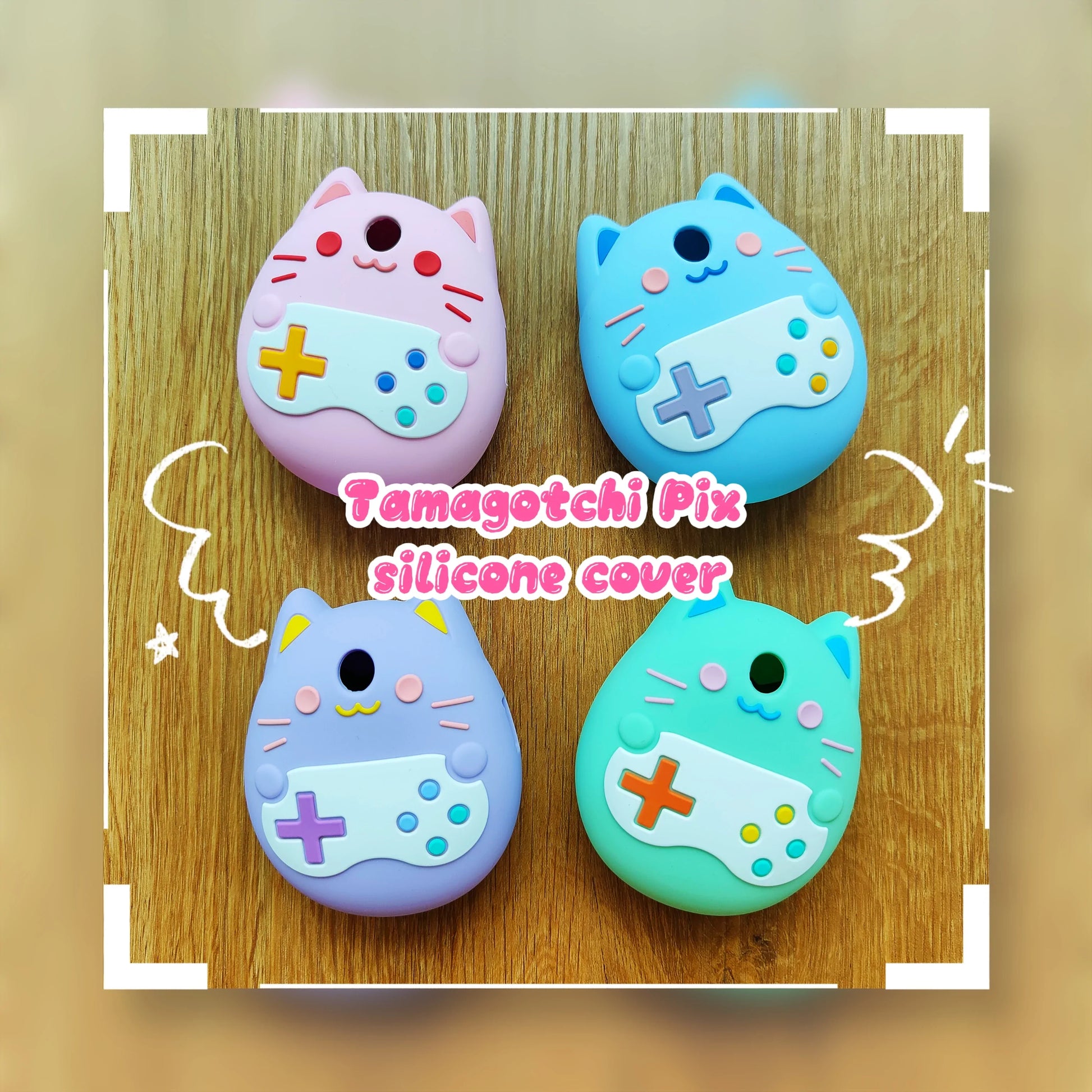 Tamagotchi Pix Gamer Cat Silicone Cover Fuzzy N Chic