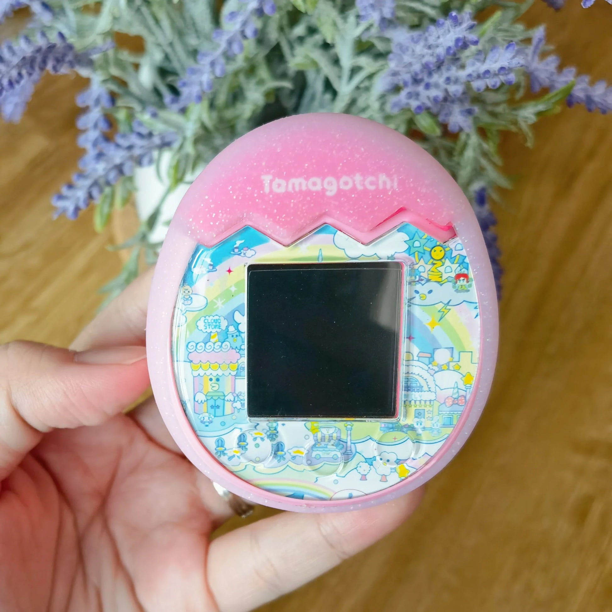 Tamagotchi Pix Glitter Silicone Cover Fuzzy N Chic