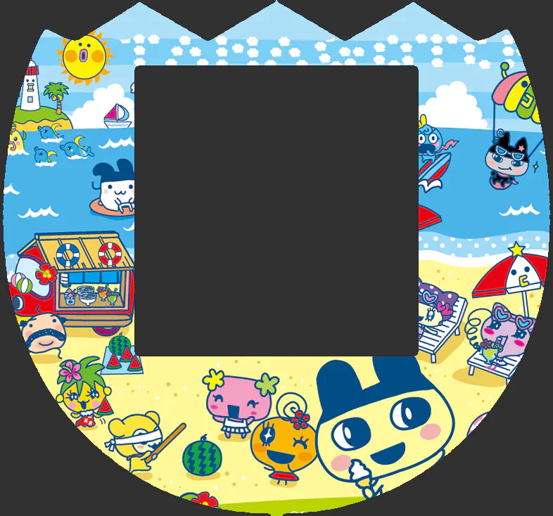 Tamagotchi Pix faceplate - Beach Fuzzy N Chic