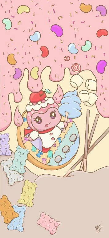 Tamagotchi Sweets Themed Printable Poster/Wallpaper (Digital Download) Fuzzy N Chic